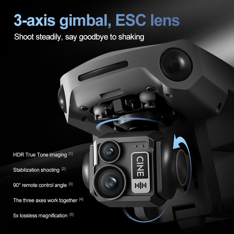 8K 3 Axis Gimbal Brushless 7.2 - Drone Controller Screen 评论和价格