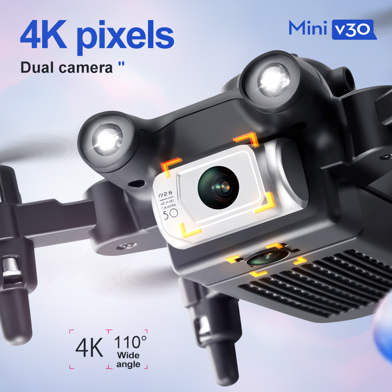 Mini V30 WiFi FPV Drone With 4 - Drone Remote Controller Lanyard 评论和价格