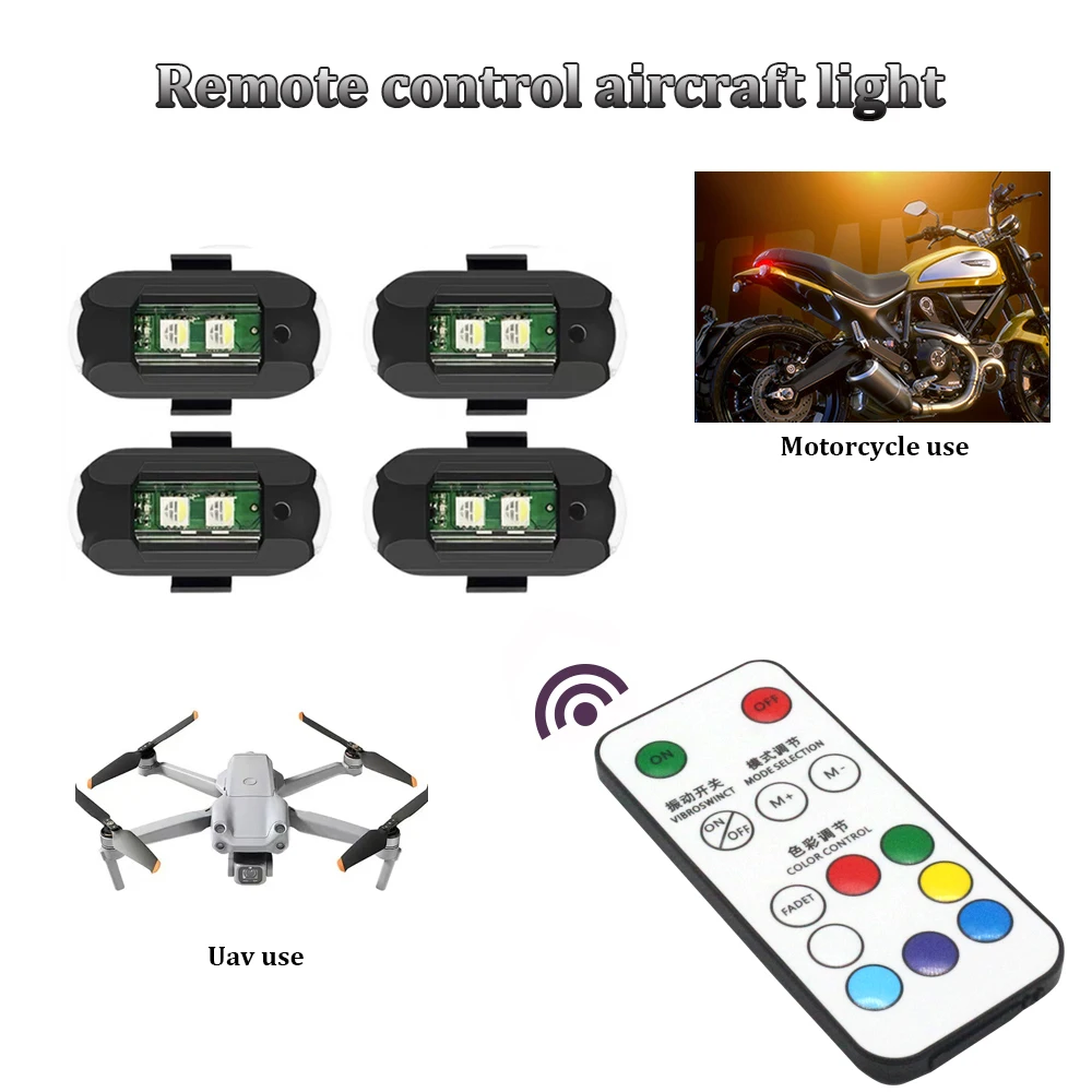 1Pcs Remote LED RGB Anti-colli - Drone Strobe Light 评论和价格