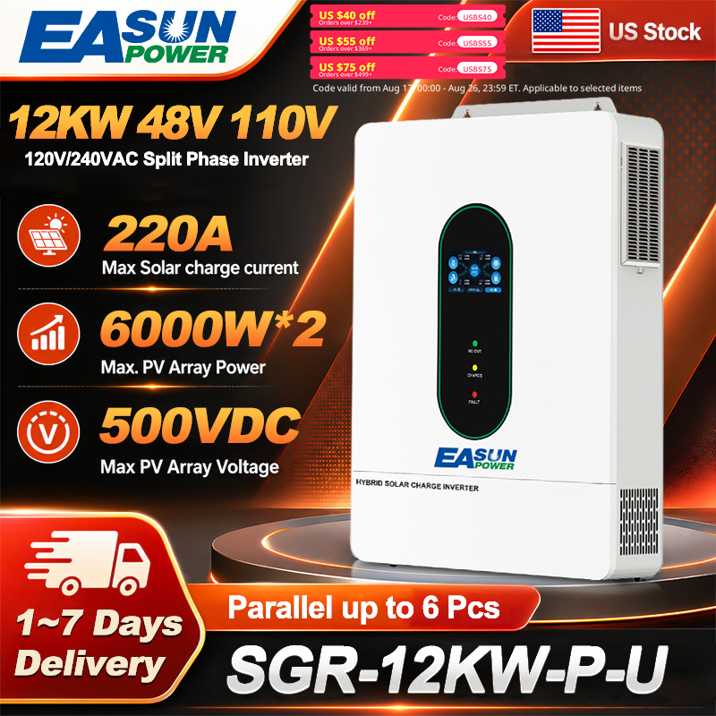 EASUN US 12KW 12000W Split Pha - Drone Solar Charger 评论和价格
