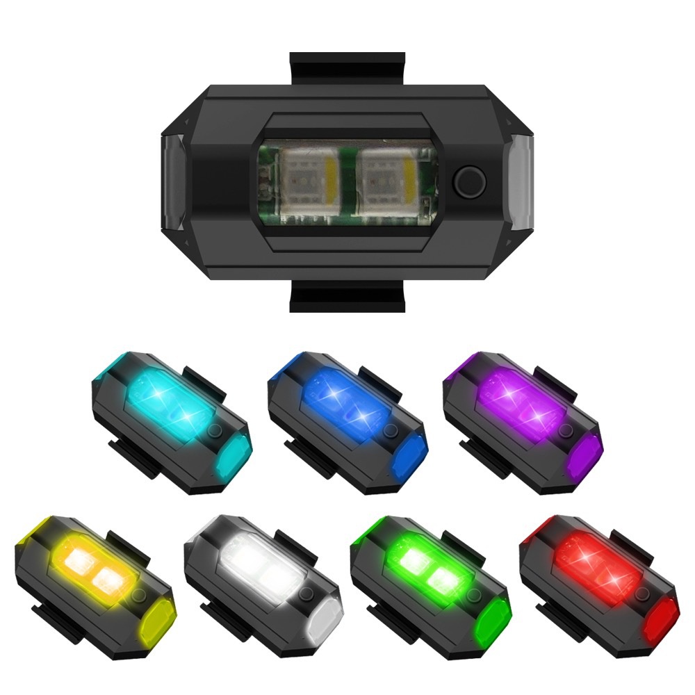 1PC 7 Color Mini USB Charging  - Drone Strobe Light 评论和价格